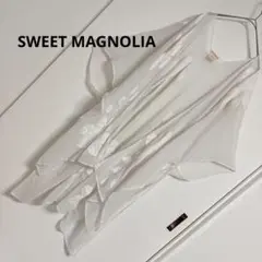 Sweet Magnolia ロングジレ　ロングベスト　羽織り 七分袖チュニック
