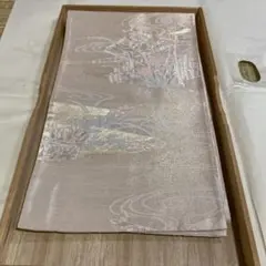 薄いピンク 花柄 袋帯【1．2回の使用】【美品】