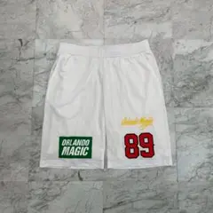 NBA　マジック　ハーフパンツ　ホワイト　30インチ　ポリエステル　バスパン