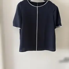NATURAL BEAUTY ネイビー 半袖シャツ S