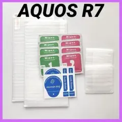 AQUOS R7 ガラスフィルム+カメラフィルム 各2枚入 アクオス 全面保護