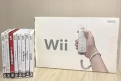 Nintendo wii 本体＋マリオなどソフト8本 動作確認済　箱付