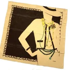 CHANEL ビンテージ カレ ココマーク シルク スカーフ 3806