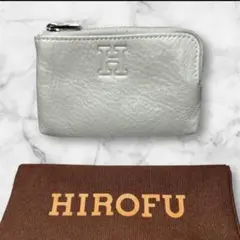 新品未使用　ヒロフ　ポーチ（キーリング付き） レザー ¥24,200 本革