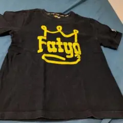 FAT 黒地に黄色ロゴ Tシャツ
