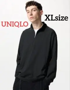 ユニクロ ハーフジップ長袖Tシャツ メッシュ ドライEX トップス メンズ LL