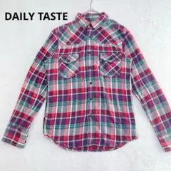 Q40【デイリーテイスト】INDIAN MADRAS ネルシャツ　メンズ　M