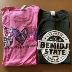 ピンクTシャツとベミジ州立大学Tシャツセット