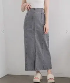 デニムタイトスカート ライトブルー