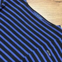 ボーダーSAINTJAMES　ウェッソン　黒青紫　S相当【美品、フランス製】T0