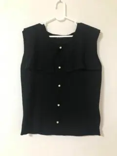 【アベイル】未使用　Rag Out　ニットタンクトップ　ビッグカラー　Lサイズ