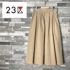 【新品未使用】23区　タフタ ロング フレア スカート　40