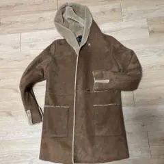 美品　URBAN RESEARCH　ムートンフードロングコート　T36