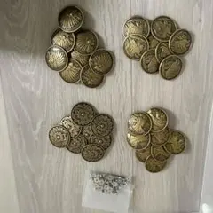 コンチョ 4種 32個 セット 女神 唐草模様 インディアン イーグル ネジ式
