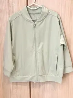 美品！エアリズム UVカットメッシュブルゾン 90サイズ ライトグリーン