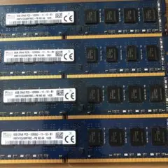 SK Hynix DDR3 1600mhz デスクトップ用メモリ8Gx4