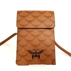 【極美品】MCM スマホショルダーバッグ ヴィセトス 総柄 モノグラム ブラウン