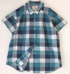 美品✨AIGLE イーグル コットン チェック ブラウス シャツ M