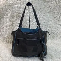 LUPUY トートバッグ レザー グレー系 肩掛け可