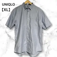 UNIQLO ユニクロ ボタンダウンシャツ【XL】大きいサイズ ブルー オフィス
