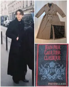 Jean paul gaultier スーパーロングコート 黒 マキシ丈 美品