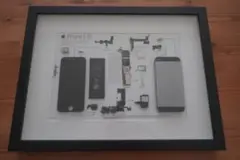 iPhone 5s Black 分解アート 標本アート 一点もの DIY】iPhone標本アートの作り方(自作)｜使わなくなったiPhone 5