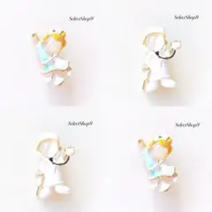 2点セット♡助手ナース看護師ホワイトゴールドヴィンテージ海外インポートブローチ