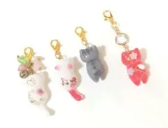 ぐで猫❤じゃれ猫❤チャームセット　レジン
