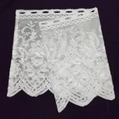 カーテン/カフェカーテン/レース花柄/USED/中古品