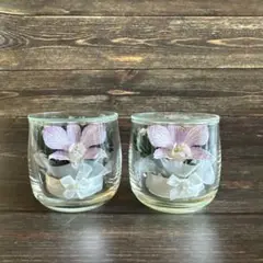 グラスフラワー お供え 花 仏花 ガラスボトル　2個セッ￼ト　インテリア