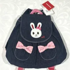 【タグ付き】ミキハウス mikihouse 兎 デニムリュック 美品