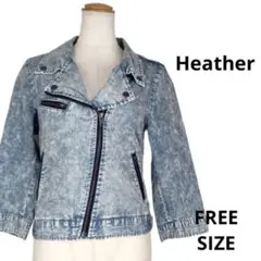 Heather ヘザー サイズF ライトブルー デニムジャケット