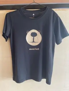 mont-bell クマ顔プリント Tシャツ Sサイズ 黒　キッズ150
