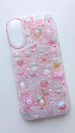 iPhone16 ハンドメイドスマホケース ボンボンドロップシール