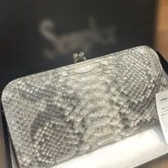 未使用品 Semplice ダイヤモンドパイソン 長財布 がま口