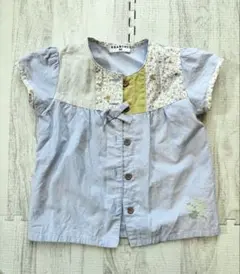 子供服 ベビー服 brandies パッチワーク 半袖シャツ
