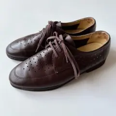 【チェコ軍】80s 90s パンチング レザー パレードシューズ