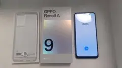 【美品】OPPO Reno9 A 本体 ナイトブラック 8GB/128GB