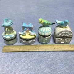 可愛いい小鳥の置物　小鳥飾りまとめ売り未使用品　小鳥インコ置物アクセサリーケース