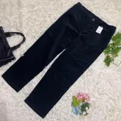 新品　アズノウアズドゥバズ　コーデュロイパンツ　黒　ウエストゴム　17 3XL