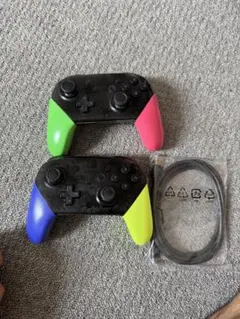 任天堂 Switch 純正プロコン スプラトゥーン2 カスタム 2台セット