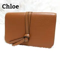美品✨ クロエ 長財布 三つ折り財布 トリフォールド スモール ブラウン