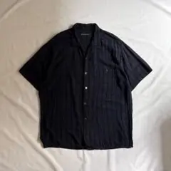 90s USA label wrinkle finish rayon shirt