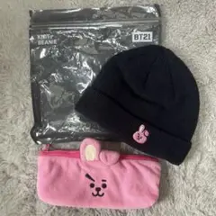 BT21×LINE FRIENDS★BTS 筆箱 ニット帽 cooky