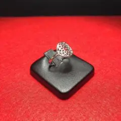 【ヴィンテージ】16号 フラワーメッキリング 一点物 R2