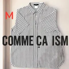 コムサ　COMME CA ISM ストライプ 半袖　シャツ トップス　M