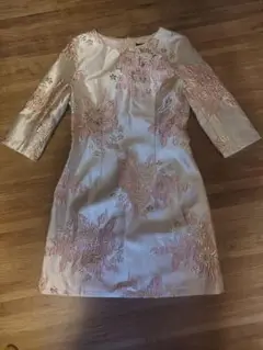 花柄刺繍 Aラインドレス