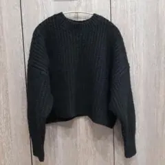 LOWRYS FARE モールヤーンニット ロングスリーブ　ブラック