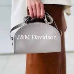 Ju0026M DAVIDSON / HERRISON カーフ ショルダーバッグ グレー