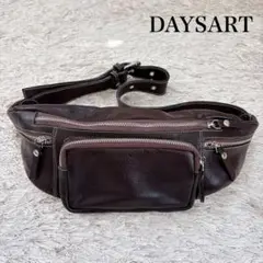極美品 DAYSART デイズアート 本革 ボディバッグ ダークブラウン